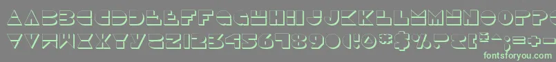 Disco Duck 3D Font – Green Fonts on Gray Background