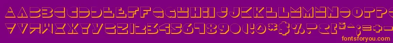 Disco Duck 3D-fontti – oranssit fontit violetilla taustalla