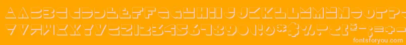 フォントDisco Duck 3D – オレンジの背景にピンクのフォント