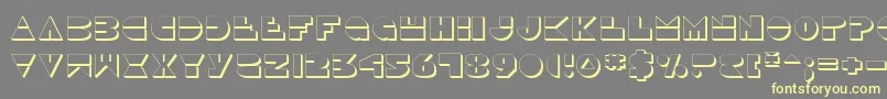 Disco Duck 3D Font – Yellow Fonts on Gray Background