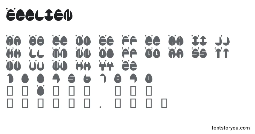 Schriftart Egglien – Alphabet, Zahlen, spezielle Symbole