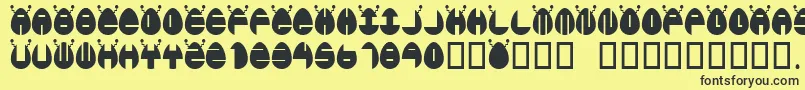 Egglien Font – Black Fonts on Yellow Background