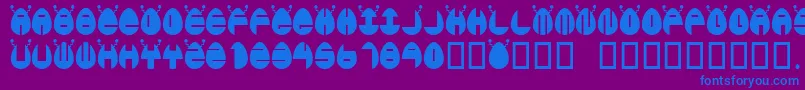 Egglien Font – Blue Fonts on Purple Background