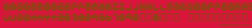 Egglien-fontti – ruskeat fontit punaisella taustalla