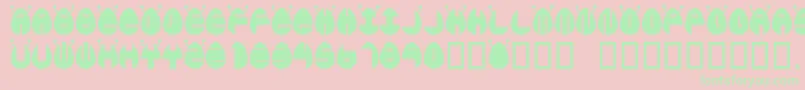 Egglien Font – Green Fonts on Pink Background