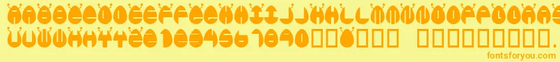 Egglien-fontti – oranssit fontit keltaisella taustalla