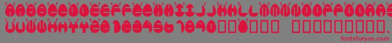 Egglien Font – Red Fonts on Gray Background