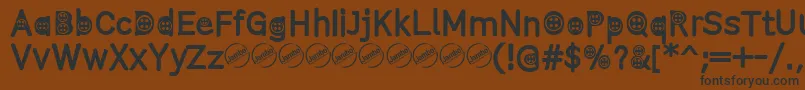 ButtonTRegular Font – Black Fonts on Brown Background