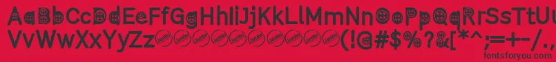 ButtonTRegular Font – Black Fonts on Red Background