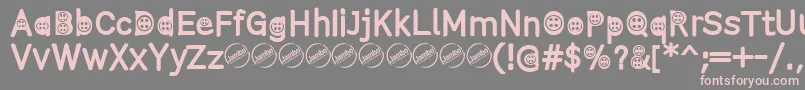 ButtonTRegular Font – Pink Fonts on Gray Background