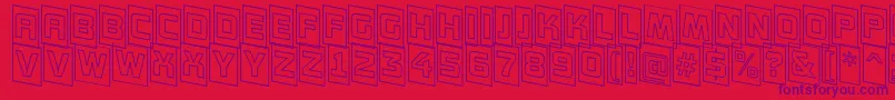 AConceptottlcmotldnnr Font – Purple Fonts on Red Background
