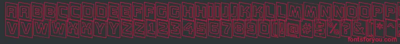 AConceptottlcmotldnnr Font – Red Fonts on Black Background