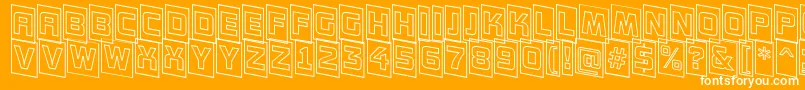 Fonte AConceptottlcmotldnnr – fontes brancas em um fundo laranja