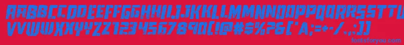 Towerruinsdropital Font – Blue Fonts on Red Background