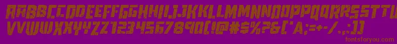 Towerruinsdropital Font – Brown Fonts on Purple Background