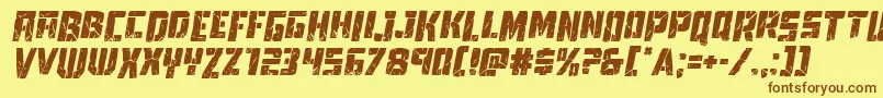 Towerruinsdropital Font – Brown Fonts on Yellow Background