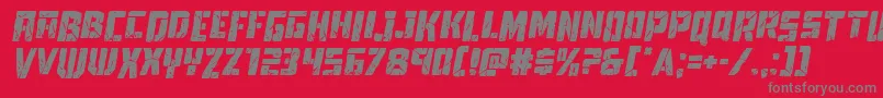 Towerruinsdropital Font – Gray Fonts on Red Background