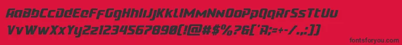 Cobaltaliencondital Font – Black Fonts on Red Background