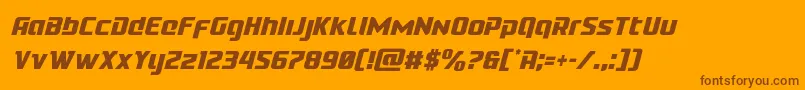 Cobaltaliencondital Font – Brown Fonts on Orange Background