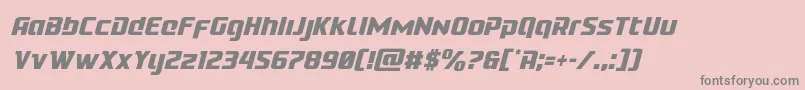 Cobaltaliencondital Font – Gray Fonts on Pink Background