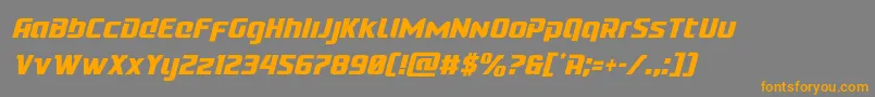 Cobaltaliencondital Font – Orange Fonts on Gray Background