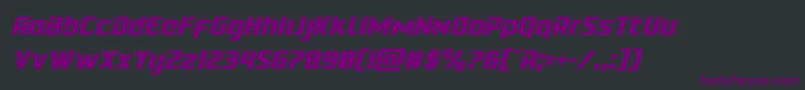 Cobaltaliencondital Font – Purple Fonts on Black Background