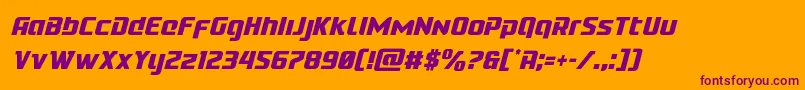 Cobaltaliencondital Font – Purple Fonts on Orange Background
