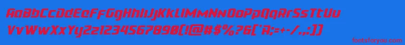 Cobaltaliencondital Font – Red Fonts on Blue Background