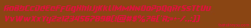 Cobaltaliencondital Font – Red Fonts on Brown Background