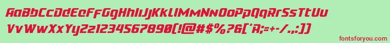 Cobaltaliencondital Font – Red Fonts on Green Background