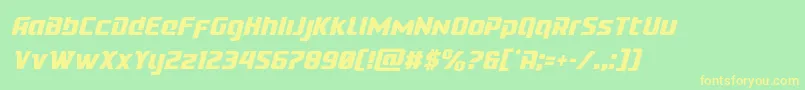 Cobaltaliencondital Font – Yellow Fonts on Green Background