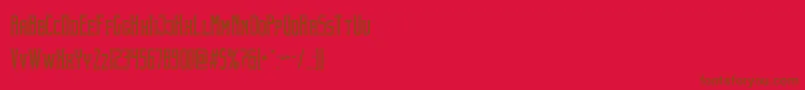 Saiba mais sobre a fonte TheobaldClean Fonte TheobaldClean – fontes marrons em um fundo vermelho