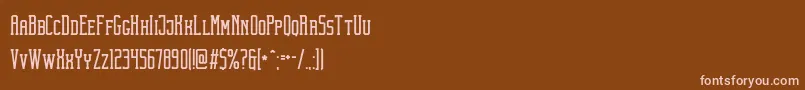 フォントTheobaldClean – 茶色の背景にピンクのフォント