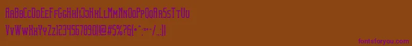 TheobaldClean Font – Purple Fonts on Brown Background