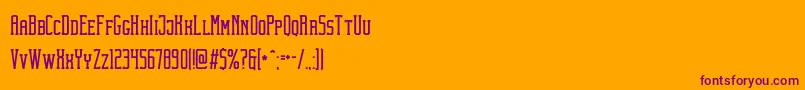 TheobaldClean Font – Purple Fonts on Orange Background