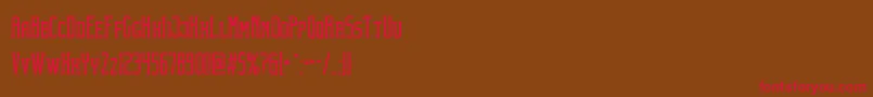 TheobaldClean Font – Red Fonts on Brown Background