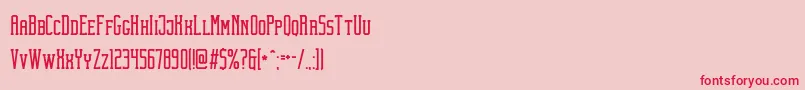 TheobaldClean Font – Red Fonts on Pink Background
