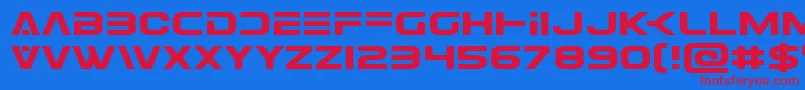 Шрифт Eurofighterexpand – красные шрифты на синем фоне