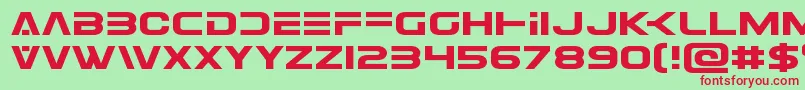 Eurofighterexpand Font – Red Fonts on Green Background