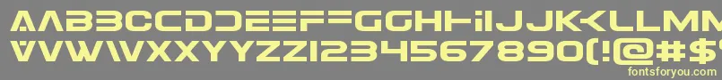 Eurofighterexpand Font – Yellow Fonts on Gray Background