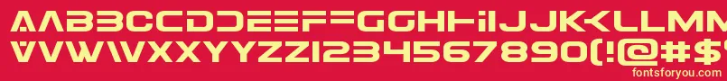 Eurofighterexpand Font – Yellow Fonts on Red Background