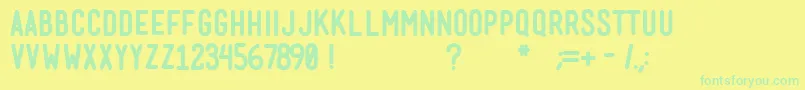 Шрифт MenschBold – зелёные шрифты на жёлтом фоне