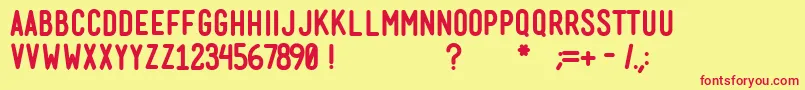 MenschBold Font – Red Fonts on Yellow Background