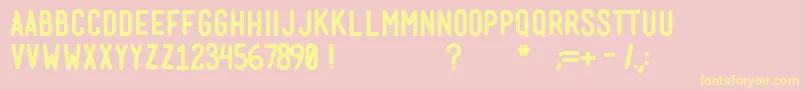 MenschBold Font – Yellow Fonts on Pink Background