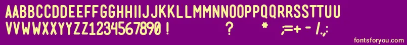 MenschBold Font – Yellow Fonts on Purple Background