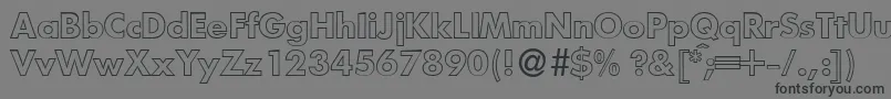 FutoraloutdbNormal-fontti – mustat fontit harmaalla taustalla