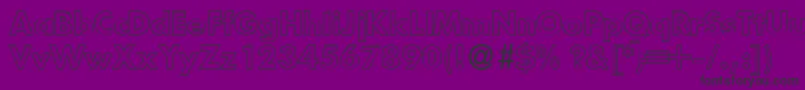 フォントFutoraloutdbNormal – 紫の背景に黒い文字