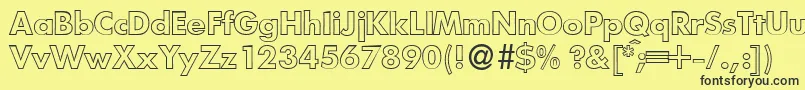 FutoraloutdbNormal Font – Black Fonts on Yellow Background