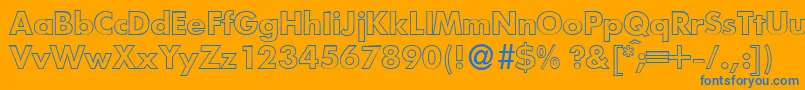 FutoraloutdbNormal Font – Blue Fonts on Orange Background