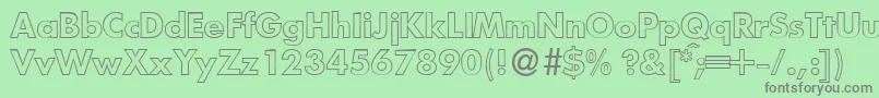 Czcionka FutoraloutdbNormal – szare czcionki na zielonym tle